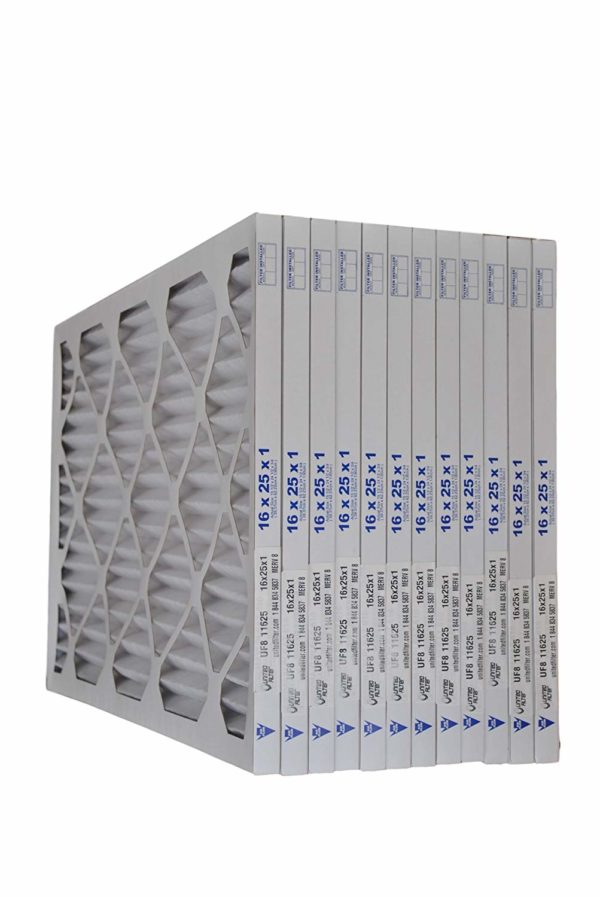 16 x 25 x 1 MERV 8 Pleated Furnace Filter - Case of 12