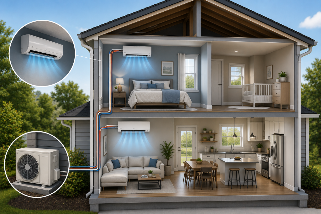 Ductless mini-split systems
